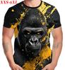 XXS-6XL Plus Size Gorilla Graphic Tshirt For Men Summer Short Sleeve Tops Tees Summer Casual Men's T-shirt Clothing
