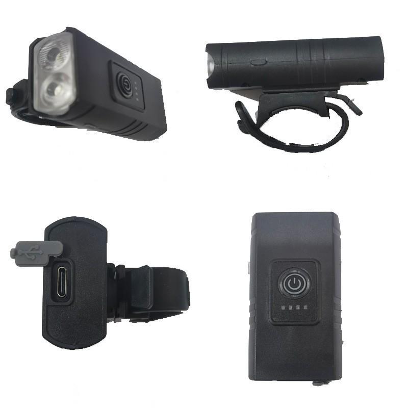 Светодиодный фонарь передний для велосипеда из алюминиевого сплава для ночной езды - Набор фонарей для шоссейного и горного велосипеда