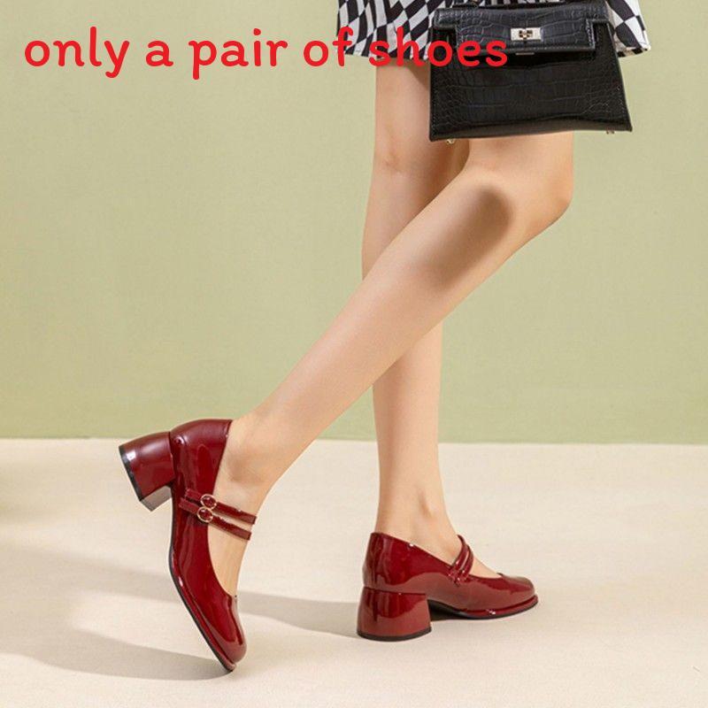 French High Heel Mary Jane Shoes With Chunky Heel For Casual Womens Spring Summer