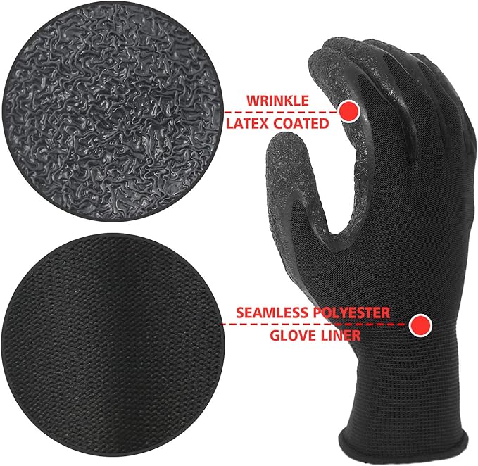 Custom LOGO Available Work Gloves Latex Coated Concrete New Safety Durable Hand Premium China Gloves Construction