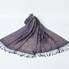 Ethnic Style Women Jacquard Scarf Cotton Print Long Wrap Shawl Casual Fringed Scarves