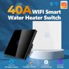 20A/40A Tuya Smart WiFi Wall Switch for Water Heater Touch Panel APP Remote Control with Timer Voice Works with Alexa Google