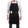 Рабочий фартук Yousheng с передним карманом, маслостойкий, без рукавов, регулируемый, унисекс, для гриля, черный, с перекрестной спиной, поварской фартук для кафе