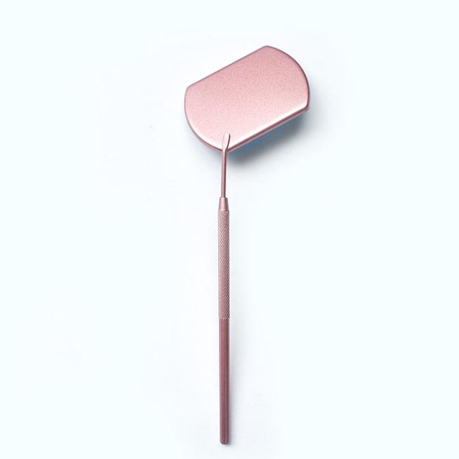 Professional Stainless Steel Gold Plated Liquid Eyelash Mirror for Lash Extension