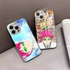 Чехол для телефона аниме К-Кусуо Сайки для iPhone 17 Pro Max 15 Pro 16 14 Plus 12 13 Mini 11 Pro Ударопрочный Электроplated Стеклянный Чехол