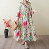 Плюс Размер Лето Цветочное Платье Женщин С Капюшоном Халат Цветочный Принт Свободные Винтажные Платья Женская Одежда