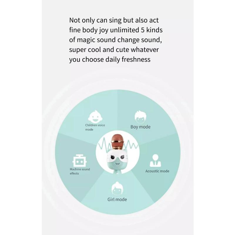 Детский микрофон-головоломка K Song, беспроводной Bluetooth-микрофон для караоке, детская музыкальная игрушка в подарок для малышей