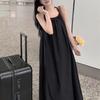 French First Love Romantic Temperament High-end Sexy Backless Halter Neck Suspender Dress Fairy Seaside Vacation Long Skirt
