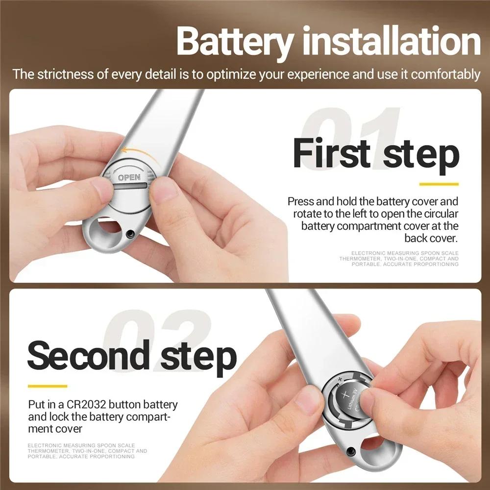 2-в-1 ЖК-цифровые портативные кухонные весы мерная ложка грамм муки и круп ложка вес кофе термометр для еды