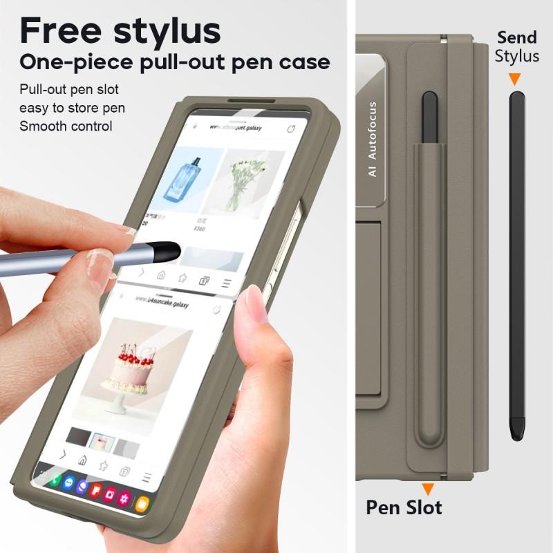 Fold5 Case Galaxy Z Fold4 Full Cover Protective Shell With Pen Slot Screen Film PC Material Anti-Scratch Drop