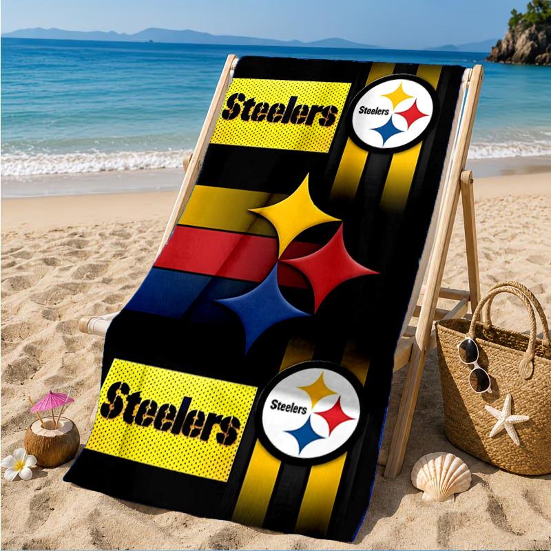 Pittsburgh Steelers Beach Towel, Quick-drying, Easy to Care for, Suitable for Both Fitness and Beach Vacations,Sports Essential