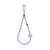 White Heart Phone Lanyard With Pearl Charm Anti-Lost Strap Smartphone Womens Fashion Accessory