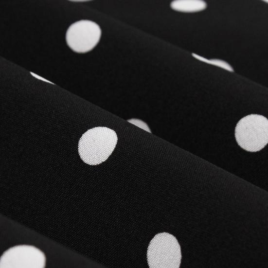 Women Party Dress Dot Print O Neck Sleeveless A-line Big Swing Tight Waist Retro Back Zipper Breathable Prom Banquet Summer Midi Dress