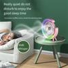 USB Desk Fan 3 Speeds with Colorful Light Personal Fan 180 Degree Rotatable Desktop Fan for Home Office Bedroom Dorm Summer Gift