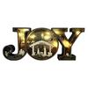 Nativity Scene Ornament Wooden JOY Letter Tabletop Decoration Rustic Religious Table Mantel