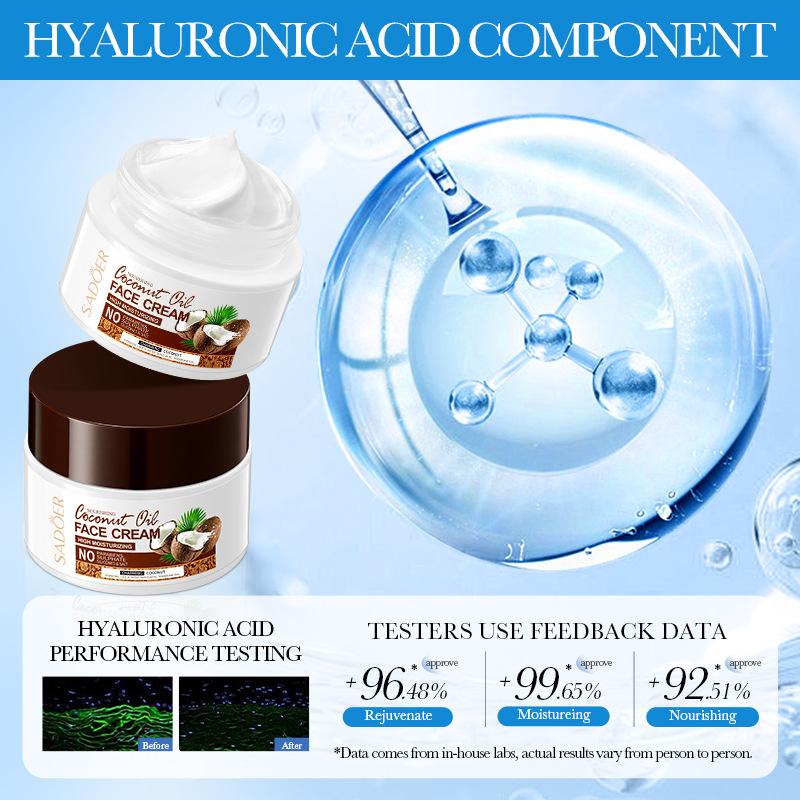 Крем и лосьон для лица с кокосовым маслом для мягкой и эластичной кожи - восстанавливающий увлажняющий крем