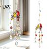 Sophisticated Room Ornament Cardinals Faux Crystals Suncatcher, Hanging Sun Catcher for Windows, Bird Wind Reflective Imitation Crystal Garden