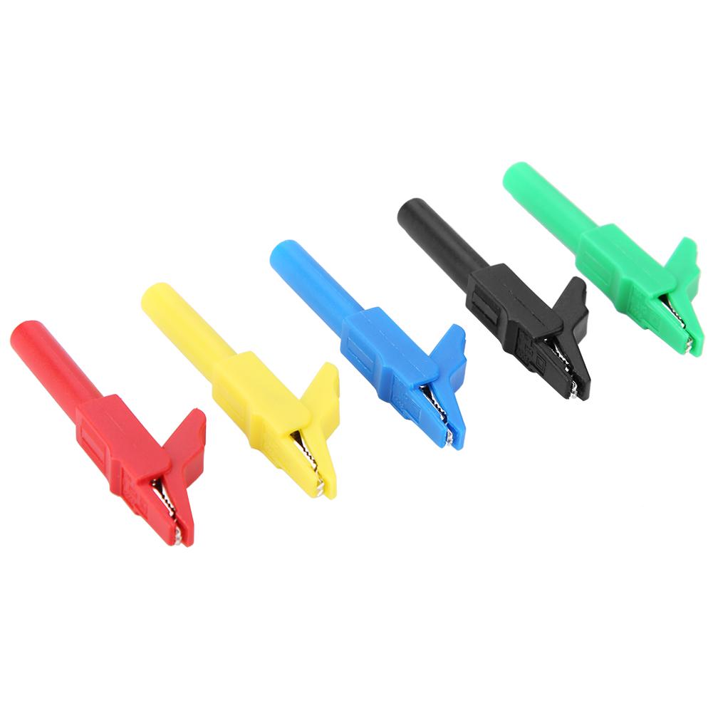 P2007 5Pcs Fully Insulated Plug In Alligator Clips 15A 300V for 4mm Banana Plug