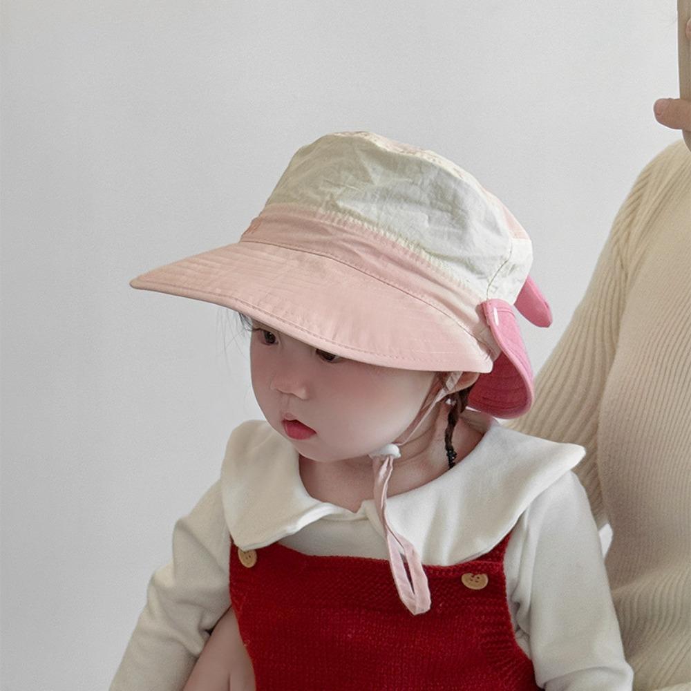 Хлопковая детская шляпа от солнца Мультяшная шляпа-ведро с кроликом Милая кепка с козырьком Детская