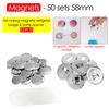 50/100PCS 25-75mm Magnet Refrigerator Badge Pin Button Maker Parts DIY Badge Button Pins for Art Crafts Making Fridge Badges Set