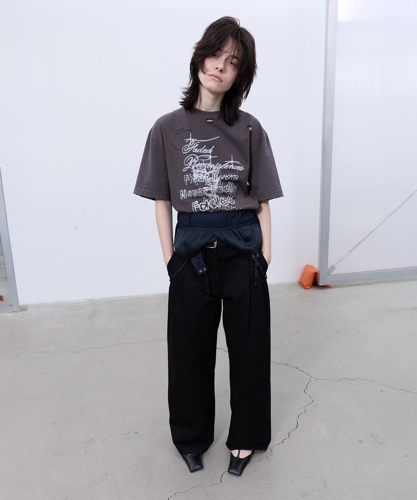 LCDC™ Frayed Line Detail Pants (Black)