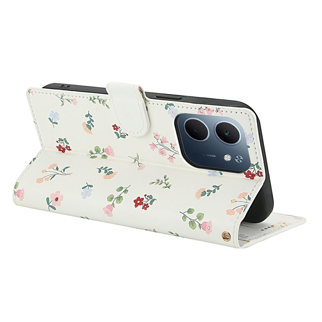 Wallet Case for Oppo A5x 5G/A3x 5G (India)/A3x 4G/A3 4G/A3 5G/A60 5G/A40 4G/A40M 4G Rhombic Floral Leather Phone Cover with Strap