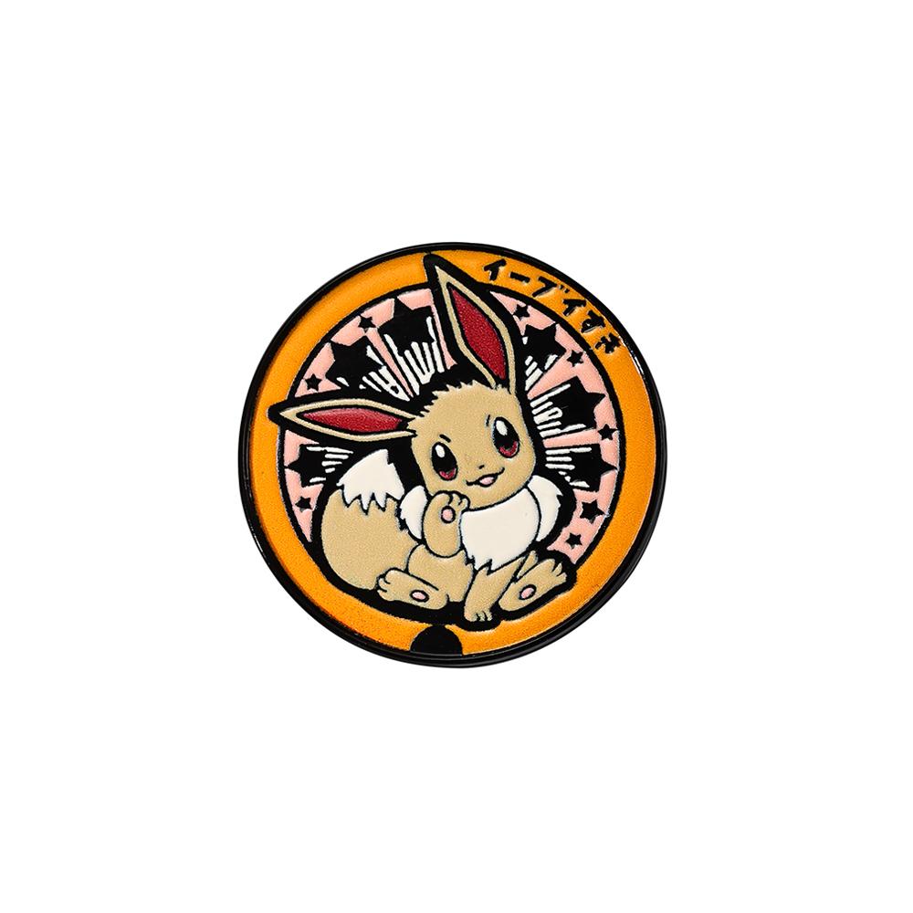 Eeveelutions Enamel Pins Set, 9Pcs Cute Eevee Family Metal Brooches, Cartoon Anime Lapel Pins for Backpack Clothing Decor