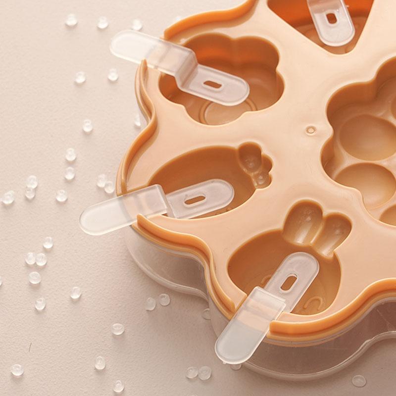 Cat'S Paw Ice Making Box Kids Baby Cute Shapes Silicone Mini Popsicle Molds Reusable Ice Cream Mold Popsicle Maker Homemade Set