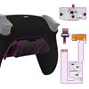 Pure Color Metal Version RISE4 V3 Back Remap Kit for eXtremeRate Ps5 Controller Upgrade Board Back Shell 4 Black Back Buttons for Ps5 Controller Not a