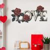 Rose-shaped Stickers for Bedroom Living Room Entrance Hall Home Background and Wall Beautification