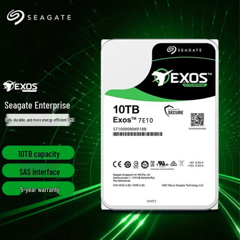 Seagate Exos 7E10 Series Enterprise SAS Hard Drive