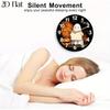 Halloween creative wooden clock, wall clock, silent, living room clock decoration, decoration ornaments