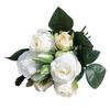 9Pcs/Bouquet Faux Flowers Realistic Beautiful Nice-looking Artificial Rose Fake Silk Flowers for Home