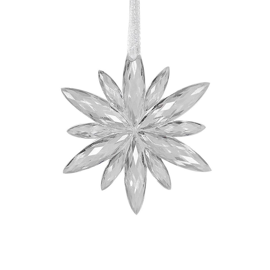 Transparent Christmas Tree Ornaments: Icicles, Snowflakes, and Deer Pendants