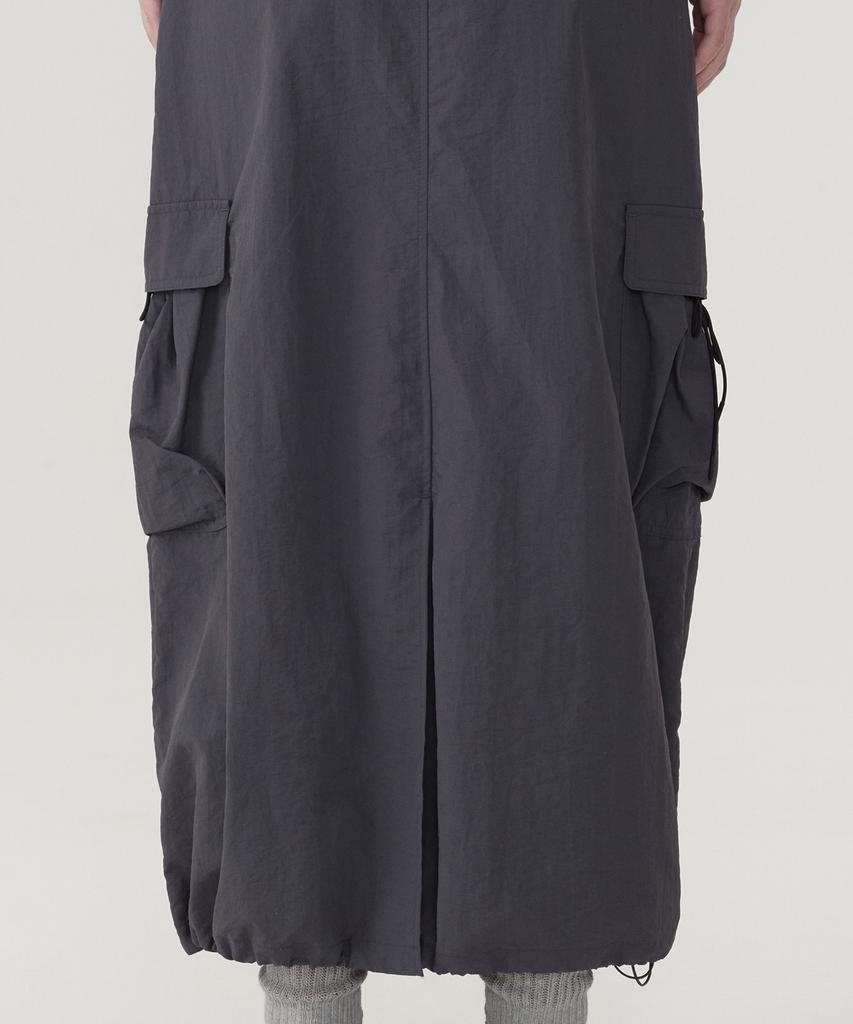 Covernat Woman String Cargo Skirt Charcoal