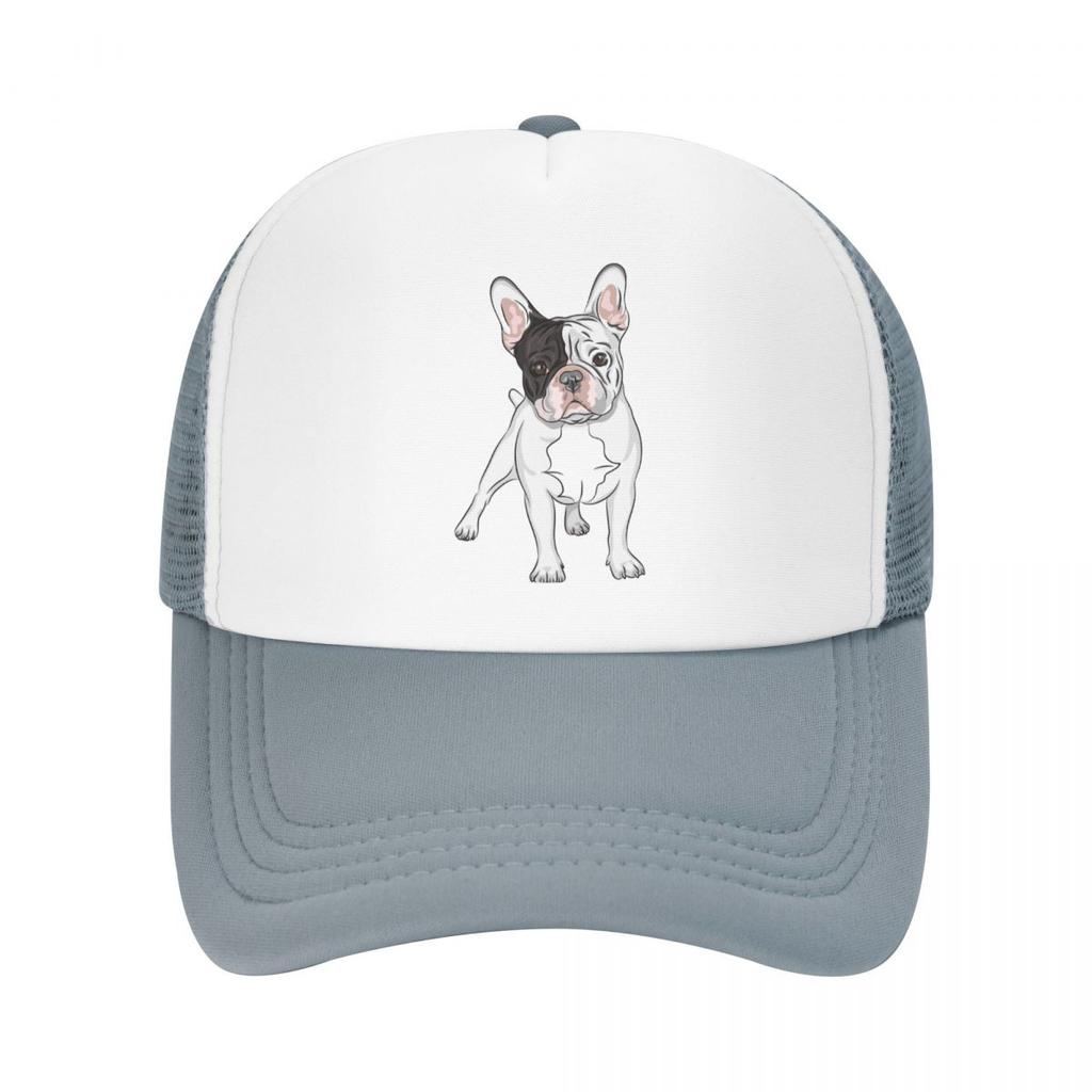 Personalized French Bulldog Baseball Cap Outdoor WoUnisex Unisex's Adjustable Frenchie Dog Trucker Hat Summer Snapback Caps