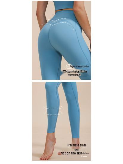Женские леггинсы для йоги с высокой талией, контролем живота, эффектом подтяжки бедер и поддержкой талии - Фитнес-штаны для бега без ограничений