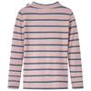 Children's Long-sleeved T-shirt with 2-color Stripes and 5 Sizes Available