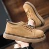 Модные мужские базовые ботинки, повседневные ботинки из натуральной кожи, удобные классические туфли-оксфорды на плоской подошве с круглым носком, дышащая обувь для отдыха на природе
