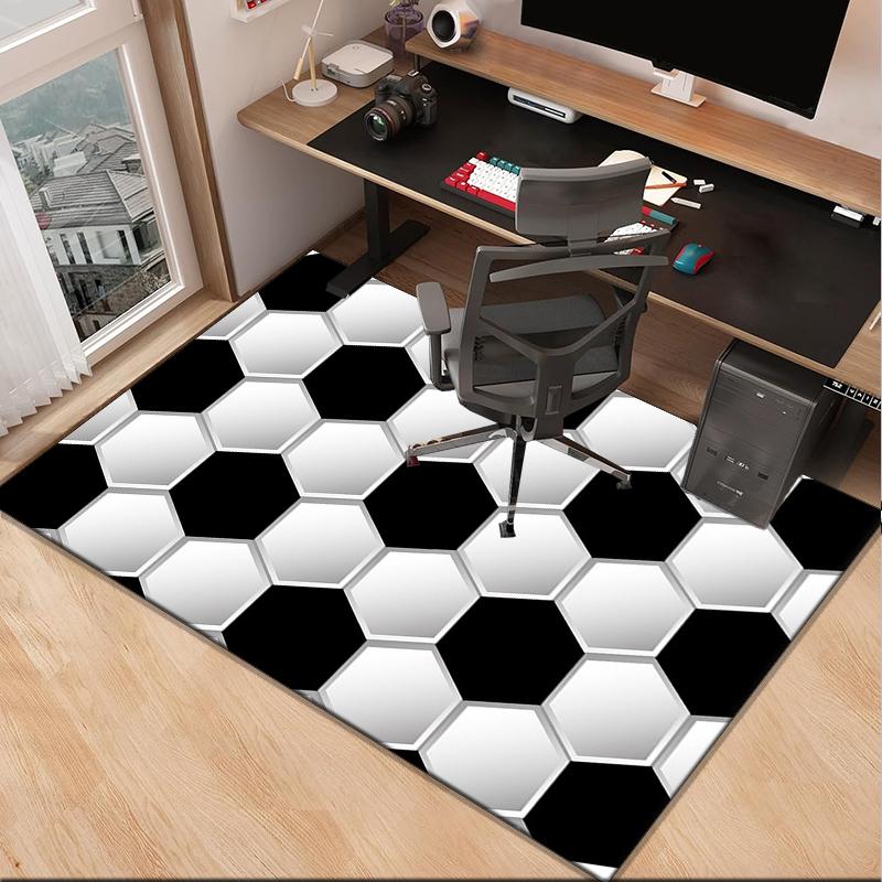 Abstract Geometric Composition Office Rug Chair Mat, Entryway Carpet, Suitable for Front Door, Bedroom, Living Room, Desk, Holiday Gift