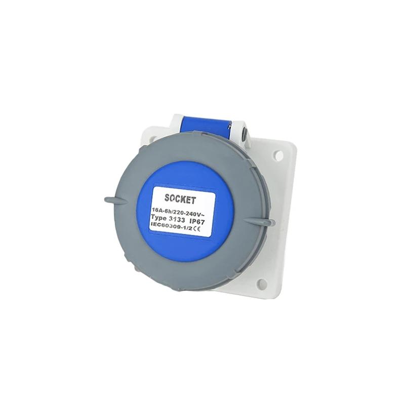Промышленный разъем Мужской Женский разъем 3P/4P/5Pin Электрический разъем 16A 32A IP67 Водонепроницаемая настенная розетка 220V 380V