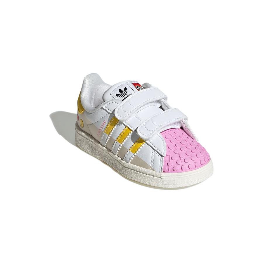 LEGO x Adidas Originals SUPERSTAR CF Низкие кеды для скейтборда с защитой от истирания Белые для младенцев и малышей IF2912