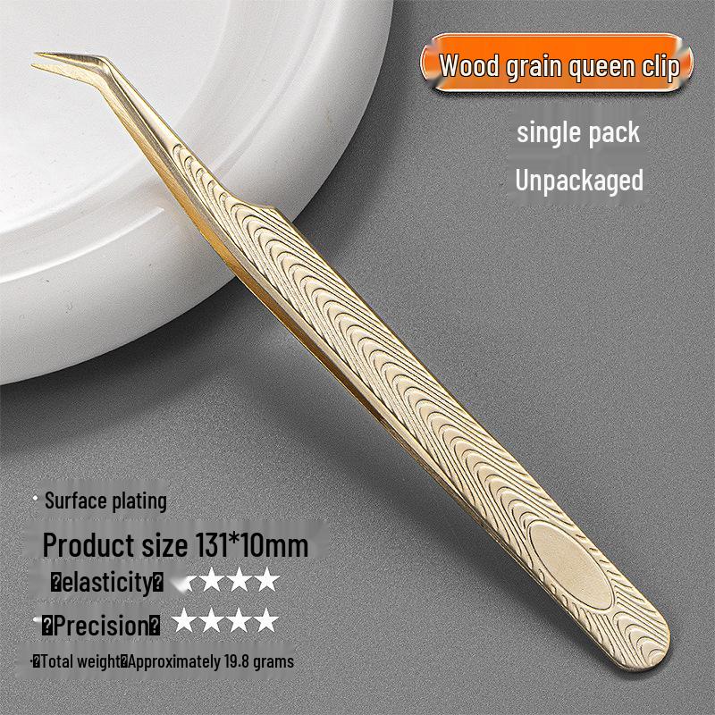 Blooming Gold Feather Eyelash Tweezers - False Eyelash & Extension Tool