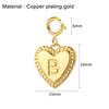 Подвеска Шарм с Первой Буквой Сердца Золотого Цвета 26 Букв для Женщин Ожерелье Серьги Циркон Аксессуары Оптом Дропшиппинг