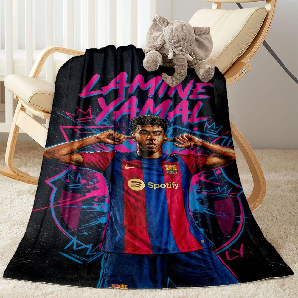 Lamine Yamal's Spain Football Legend Blanket Ultra-Soft Great for Couch Bedding Livingroom for All Occasions Playful Design Unique Gift for Family and