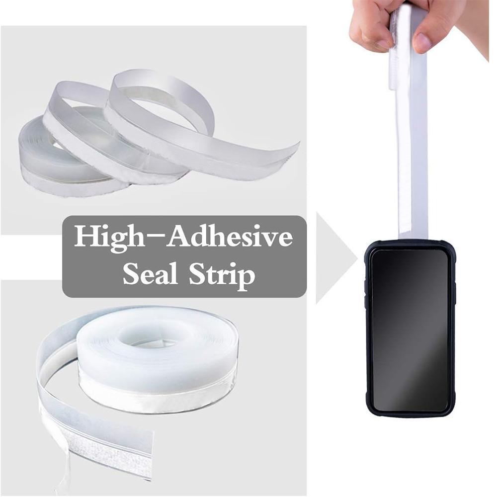 1 рулон 5 м самоклеящейся уплотнительной ленты для окон для зазоров дома, стеклянной душевой кабины