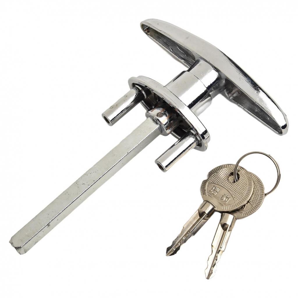 Easy to Use Garage Door Lock T Handle with 2 Keys Hassle Installation