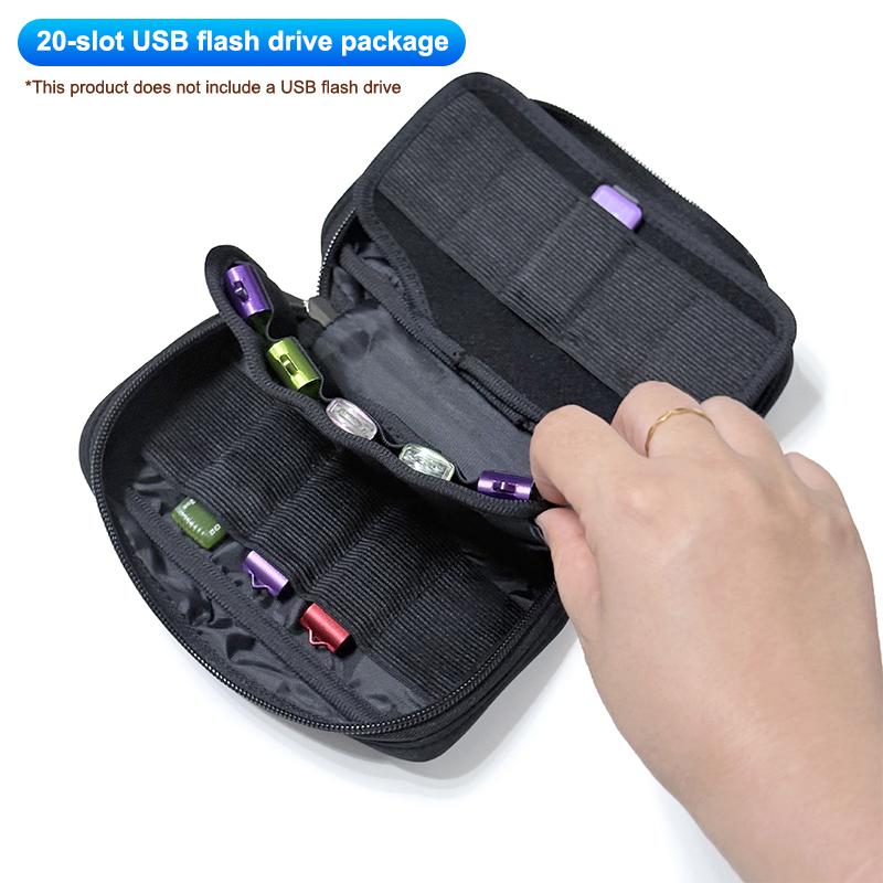 1 шт. Чехол для USB-флешки Кейс-органайзер Держатель Сумка для хранения USB-флешки Электронный аксессуар Органайзер для USB-флешки Ручки