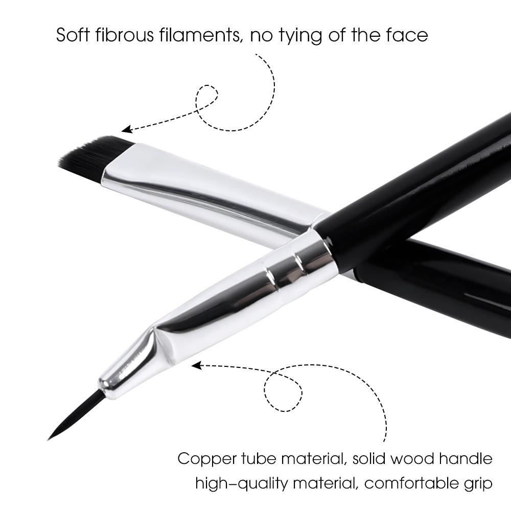 1 шт. Кисть для подводки глаз, контурная подводка для бровей, угловая кисть, портативная маленькая угловая кисть для подводки бровей, женский макияж, косметические инструменты