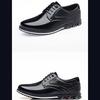 Men's Patent Leather Business Leather Shoes with Toe Tips, Slim Fitting Leather Shoes for Men's Fashionable Leather Shoes